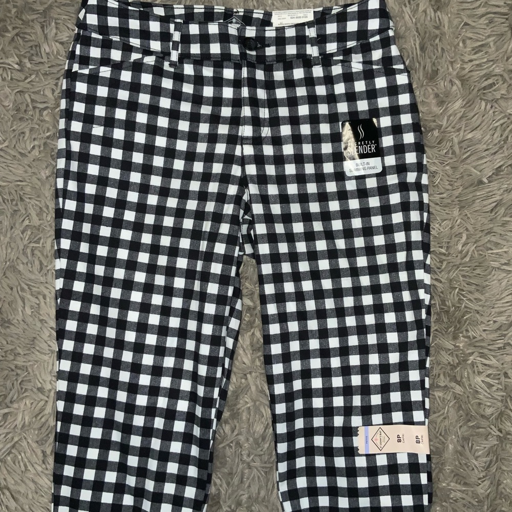 Gingham Capri Pants